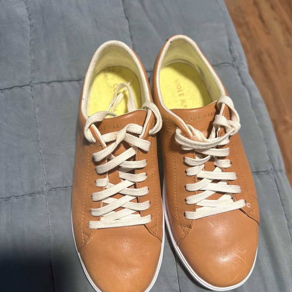 Cole Haan Light Brown Leather Sneakers